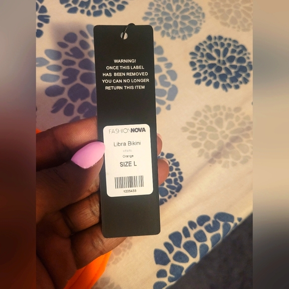 Fashion Nova Libra Orange Halter Bikini Set NWT - Picture 6 of 8